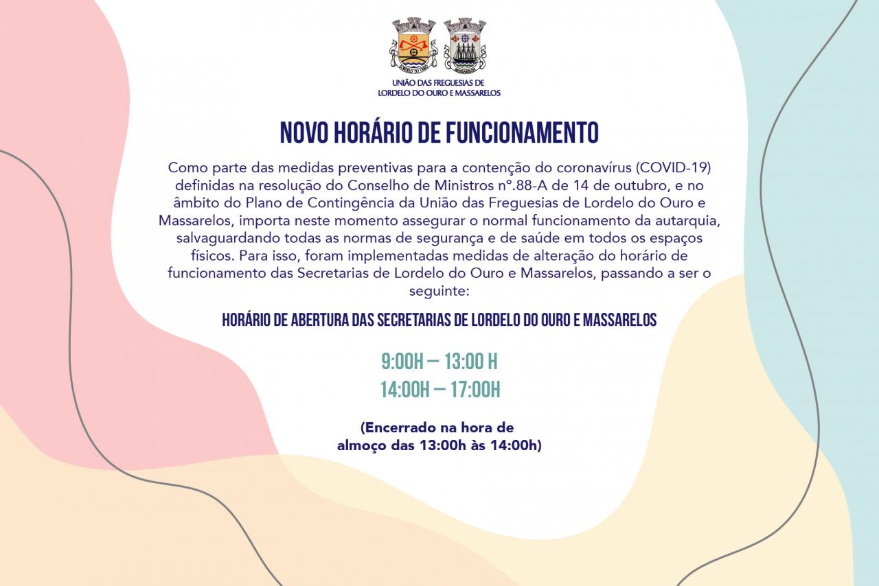 Novo Horário de Funcionamento