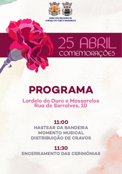 Comemorações 25 de Abril Comemorações 25 de Abril
