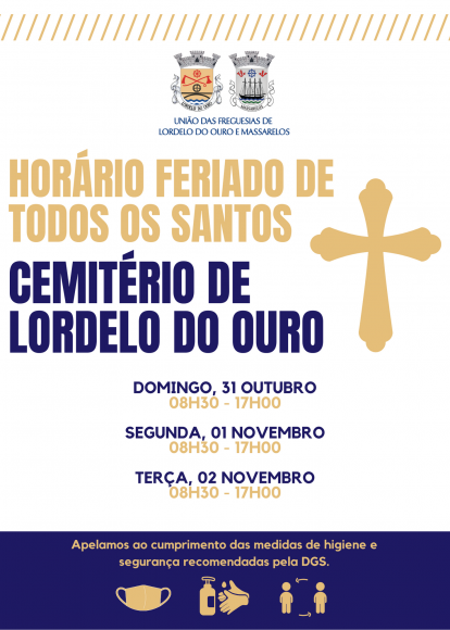Horário do Cemitério de Lordelo do Ouro  - Dia de Todos os Santos