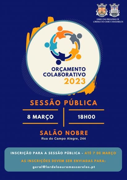 Sessão Pública Orçamento Colaborativo 2023