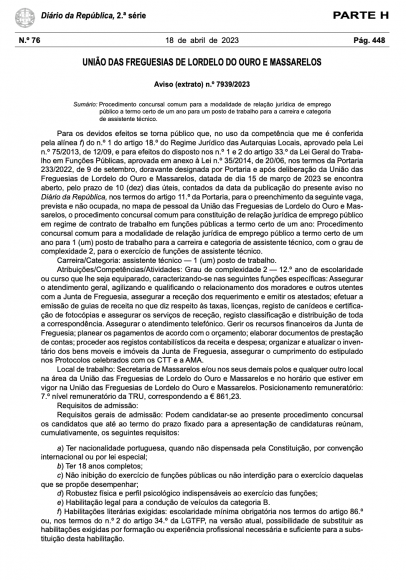 Concurso Público - Assistente técnico