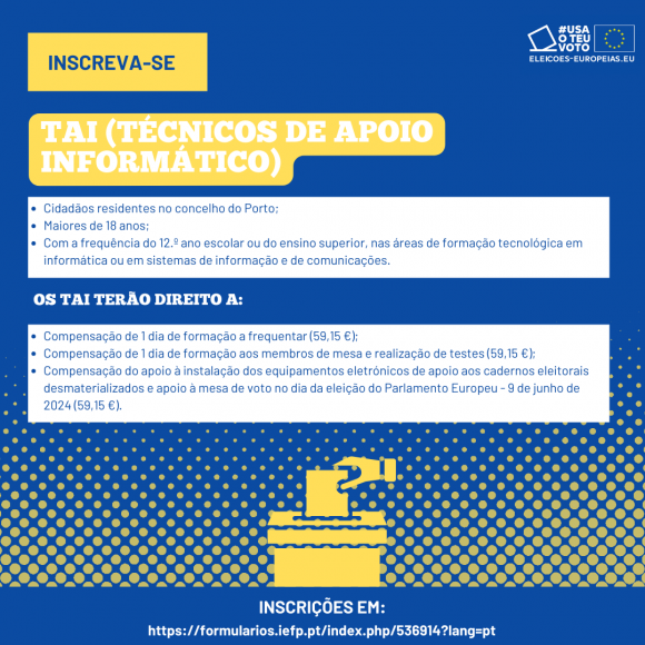 Técnicos de Apoio Informático - Europeias 2024 Técnicos de Apoio Informático - Europeias 2024