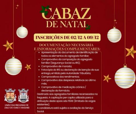 Inscrição no Cabaz de Natal 2025 