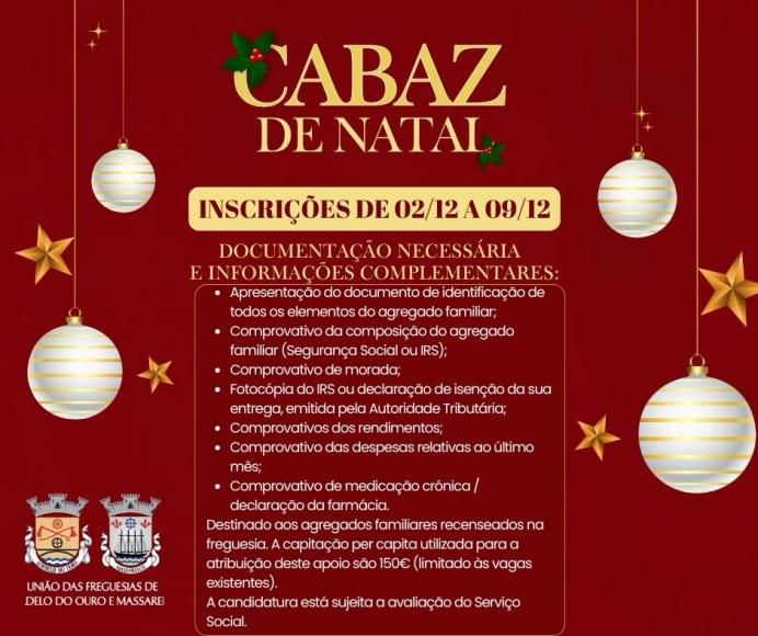 Inscrição no Cabaz de Natal 2025 