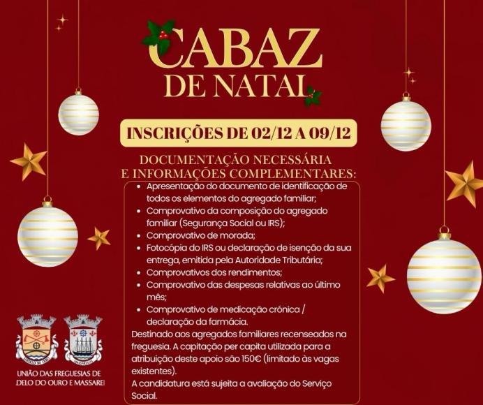 Inscrição no Cabaz de Natal 2025 