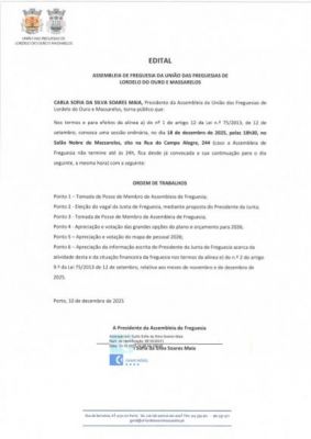 Edital da Assembleia de Freguesia 