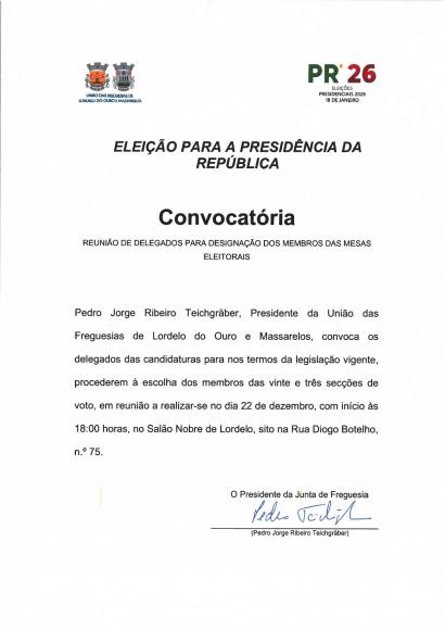 Edital para as Elei&ccedil;&otilde;es Presidenciais 2026