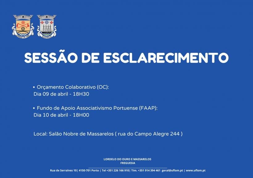 Sess&atilde;o de esclarecimento 