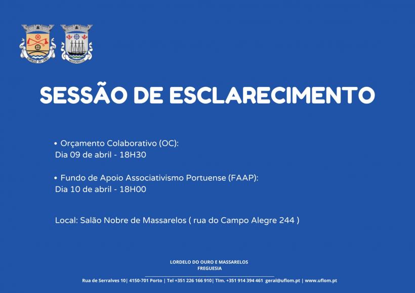 Sess&atilde;o de esclarecimento 