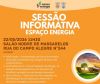 Sess&atilde;o Informativa - Espa&ccedil;o Energia