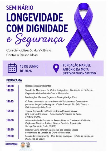 Semin&aacute;rio Longevidade com Dignidade e Seguran&ccedil;a 