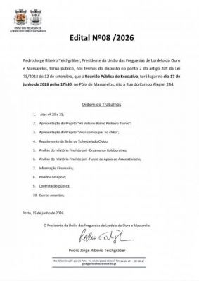 Reuni&atilde;o P&uacute;blica do Executivo