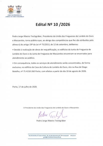 Edital N&ordm;10/2026