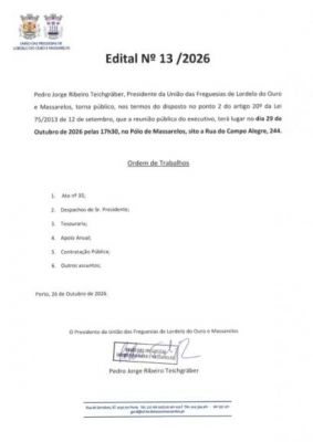 Edital n&ordm; 13 de 2026